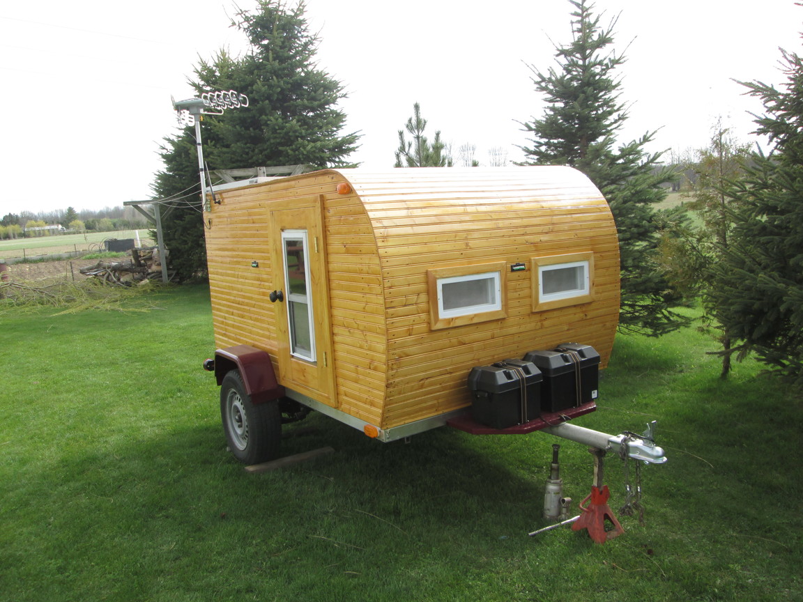 wooden teardrop trailer