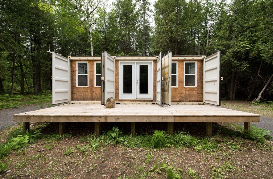 355 Sq. Ft. Off Grid Shipping Container Cabin For Sale