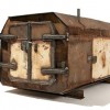 Apocalyptic Tiny House Made of old Garbage Container