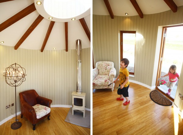 rotunda2 600x444   Tiny Yurt Cabin: Little House in the Round