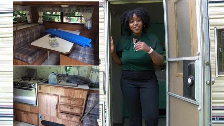 11 Year Old Buys & Renovates Her Own Tiny Home For $800! 003