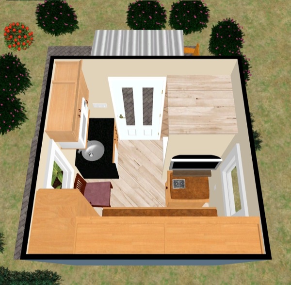 8x8 Tiny Home Floor Plan