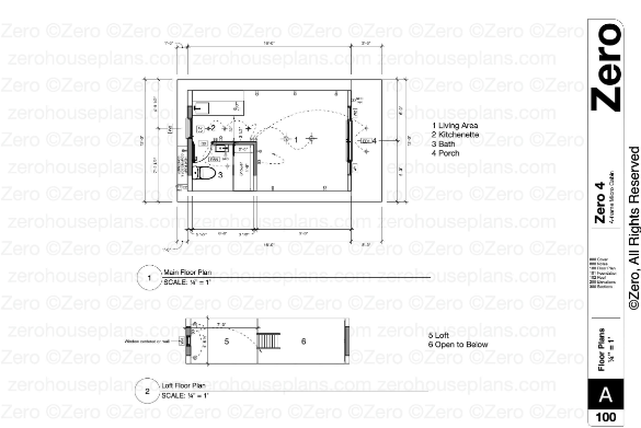 12×16 A-Frame Plans Zero-4 Loft 5