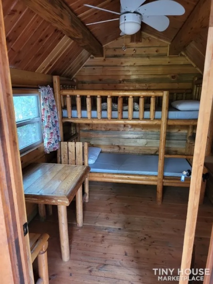 15k tiny log cabin with bunk beds for sale 002