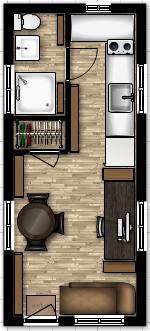 19x18 tiny house floor plan 1