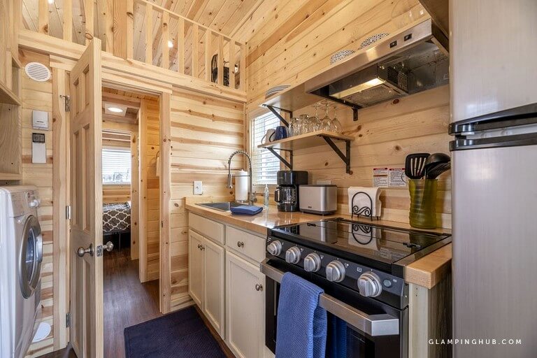 Captivating Tiny House for a Summertime Retreat kitchen 2