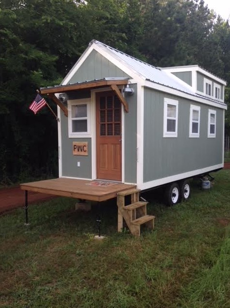 240sf Tiny House with Fold Up Porch by Pilgrim Woodwork Co 001