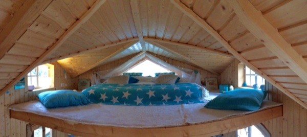 sleeping loft in cottage