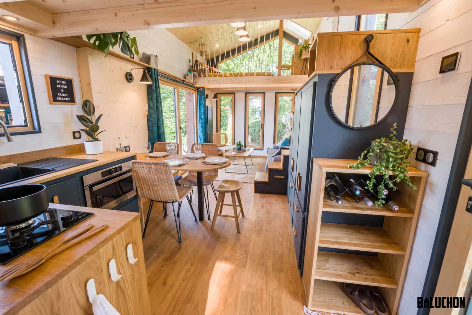 Cozy Double Loft Tiny House Interior