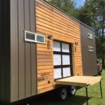 288 sq ft Tiny House with Garage Doors and Fold Down Porch 0040