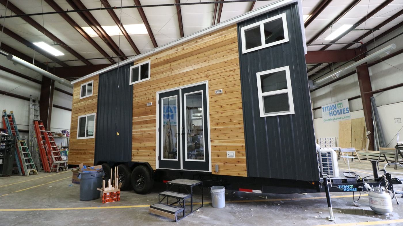 Picture of Family of Three’s Off-Grid Tiny House with 12ft Loft-to-Loft Catwalk