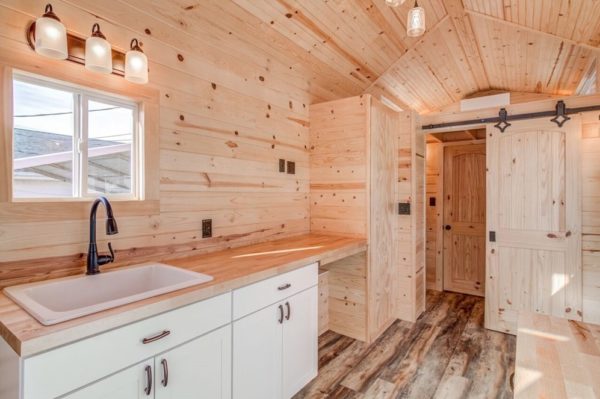 290sf Tiny House on Wheels with Downstairs Bedroom For Sale in Durham, NC 005
