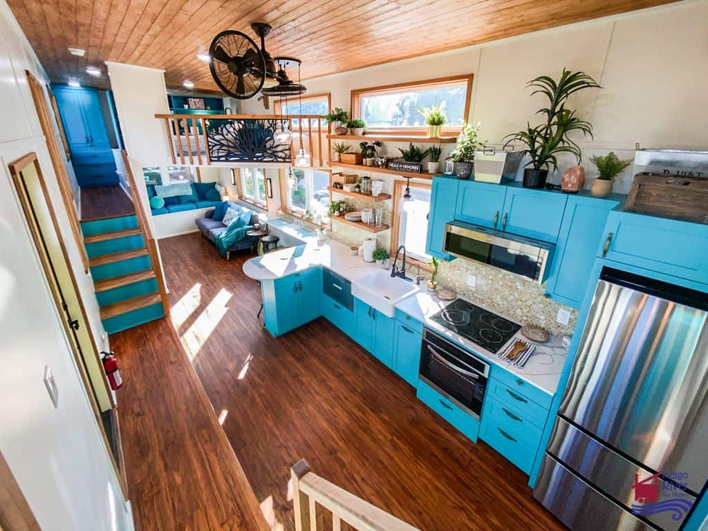 Tree House: 3-Bedroom Tiny House with Standing-Height Rooms and Balcony Kitchen