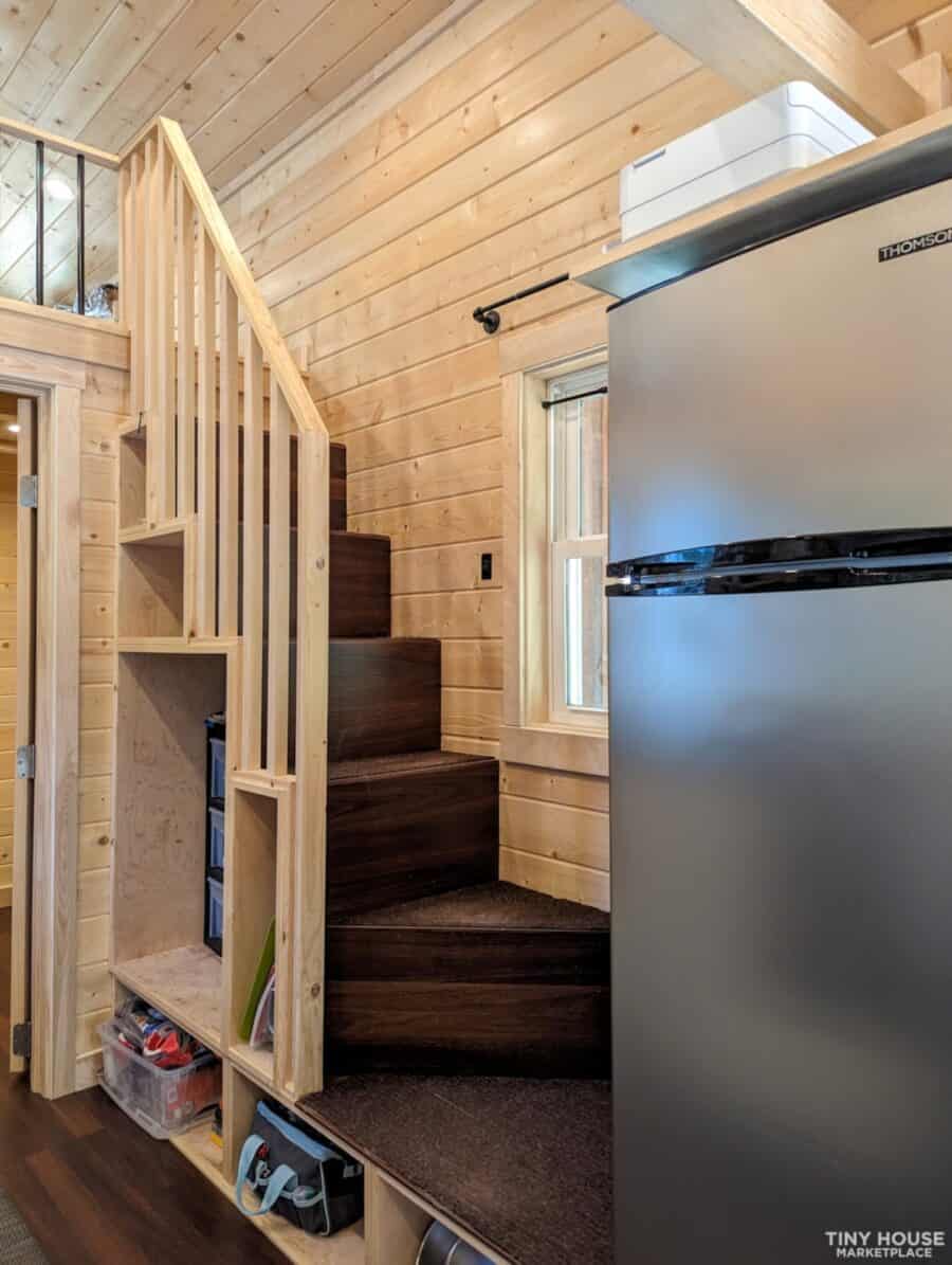 Image result for 30′ Tumbleweed Tiny House on Wheels w/ Deck and Land Lease