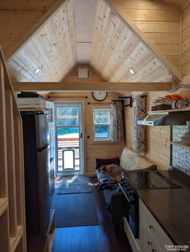 Image result for 30′ Tumbleweed Tiny House on Wheels w/ Deck and Land Lease
