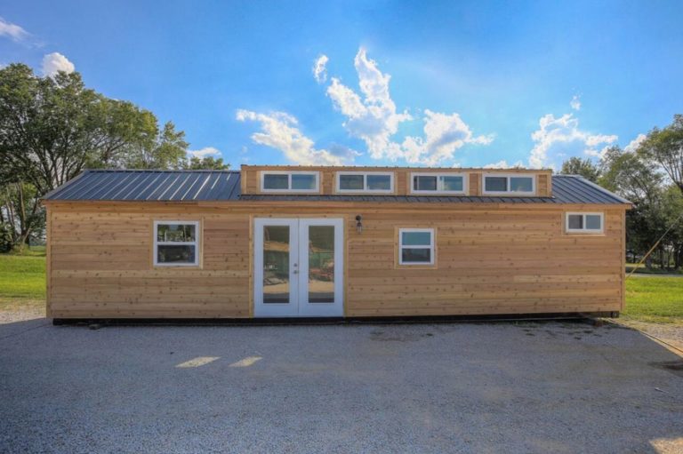 40ft Tiny House Built Using a ‘Disguised’ Shipping Container!
