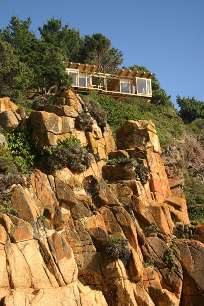 500-square-foot Small House on a Cliff with Water Views