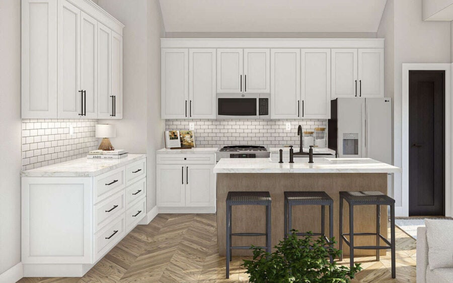 595 sq. ft. Foundation Tiny House Plans 5