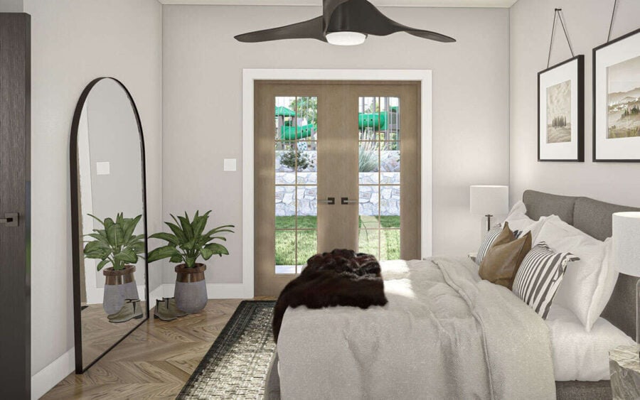 595 sq. ft. Foundation Tiny House Plans 8
