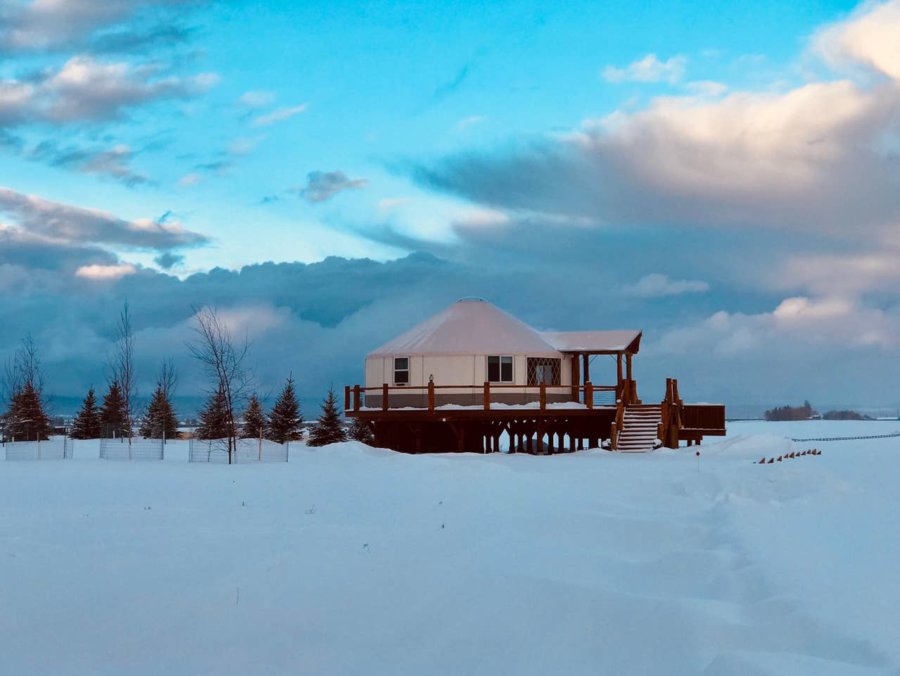 Epic Yurt on Stilts Bordering Flathead Lake, Montana 