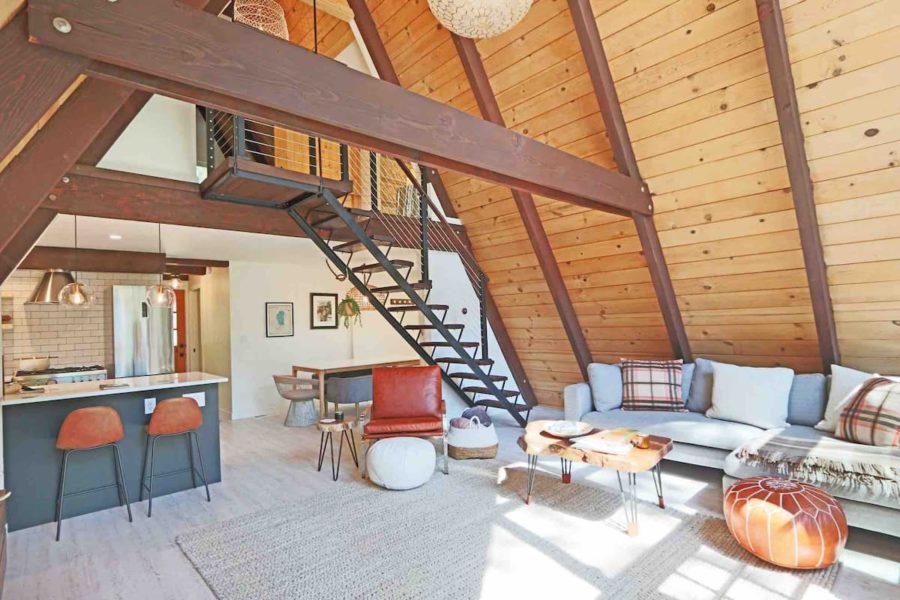 Tahoe A-frame Renovation with Mid-Century Charm 4