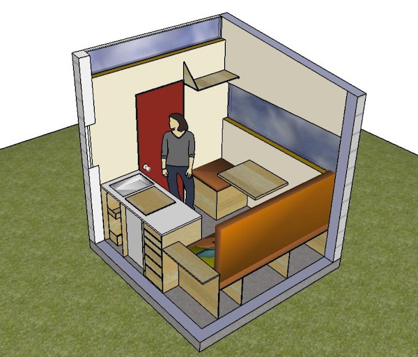 8x8 Tiny House Design by Remi