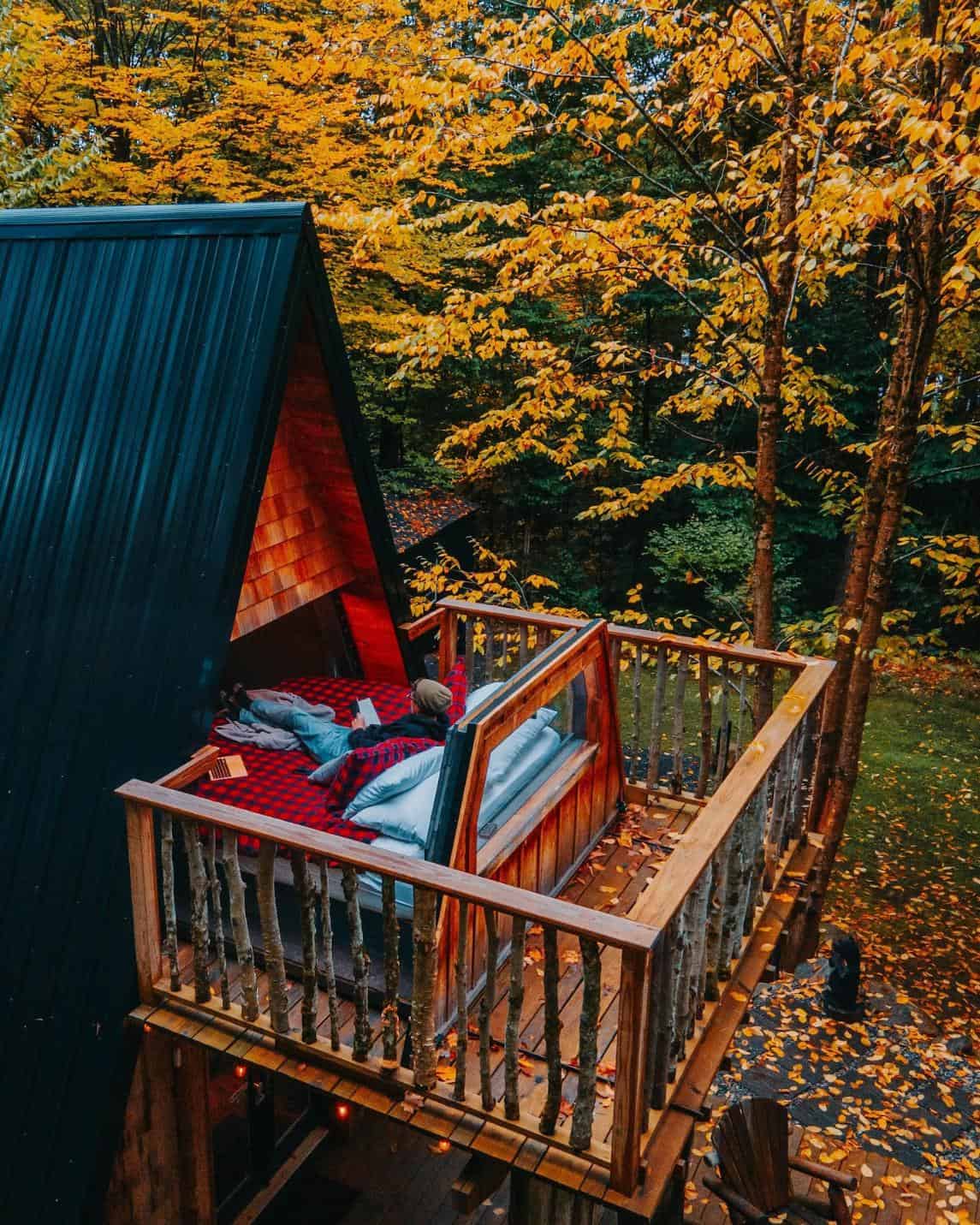 A-Frame with motorized bed