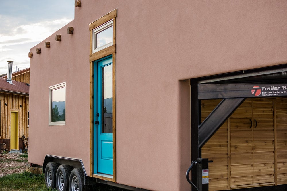 Adobe Style Tiny House on Wheels