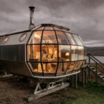 AirShip 2 tiny house with dragonfly eye windows in Scotland for small space living.