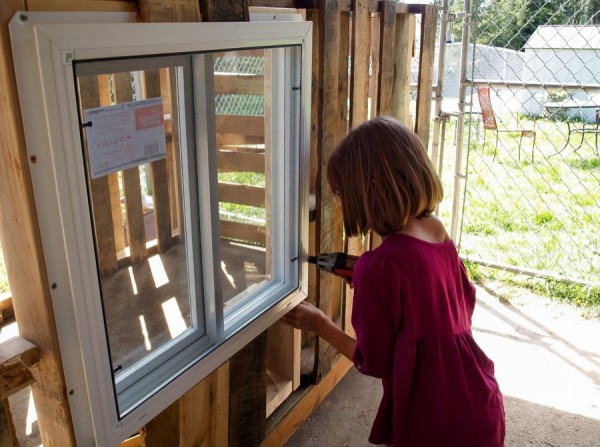 installing windows in micro house