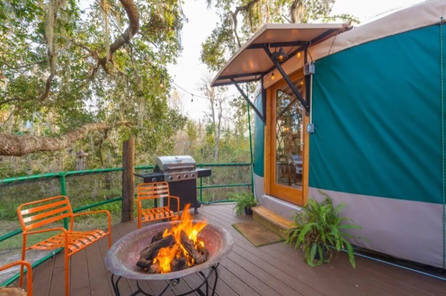 Amazing Treehouse Yurt Vacation Experience in Florida via Dan And Deborah Airbnb 003