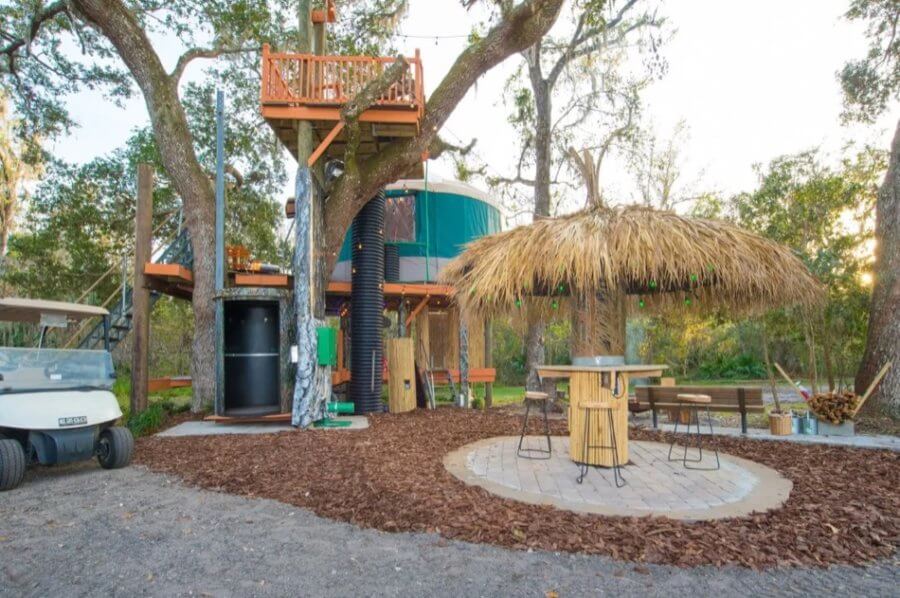 Amazing Treehouse Yurt Vacation Experience in Florida via Dan And Deborah Airbnb 006