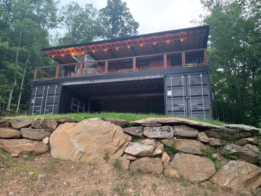 Appalachian Container Cabin in Otto North Carolina on Airbnb Built by Backcountry Containers 004