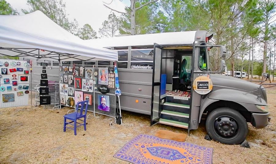 Artist Couple Traveling The Country in DIY Skoolie 3