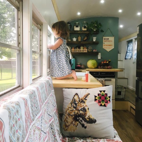 Big Family Moves into DIY School Bus Conversion Tiny Home 009
