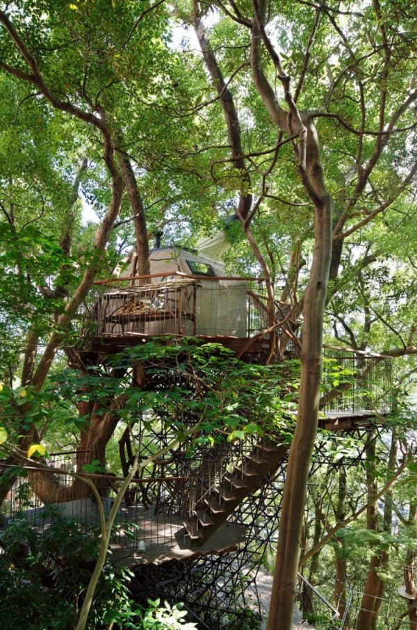 Bird's Nest Treehouse by Hiroshi Nakamura 005