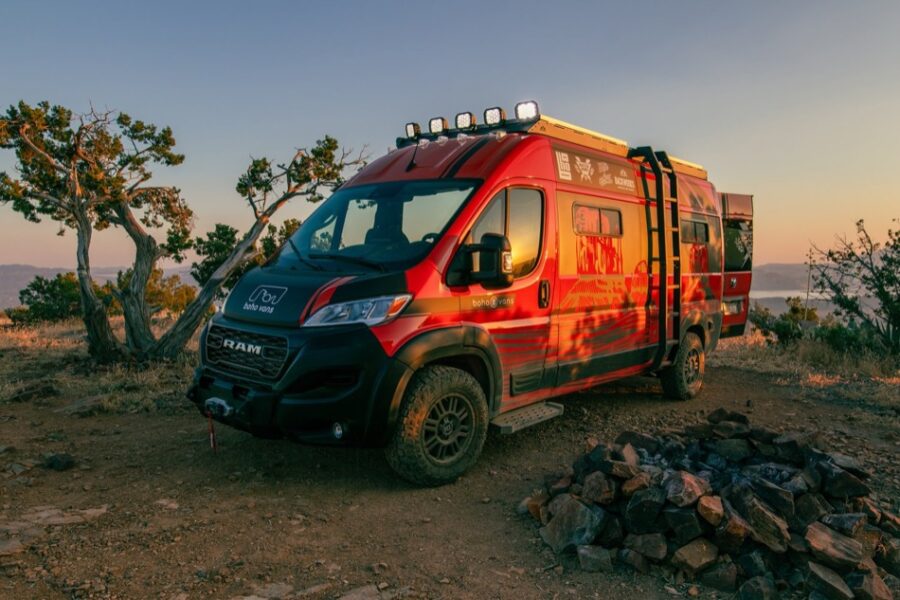 Compact camper van for adventurous living and travel. Perfect for exploring nature and embracing min.