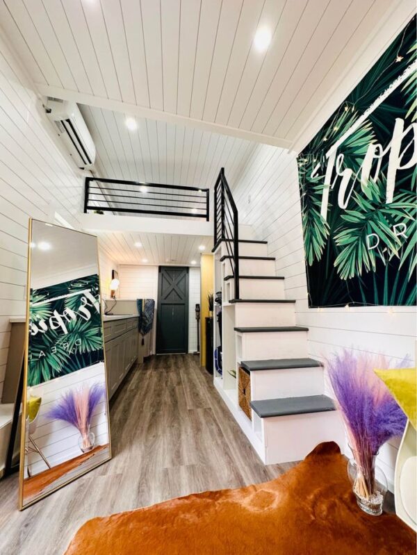 Live Large in a Small Space: King Size Bed in This 24′ Tiny House