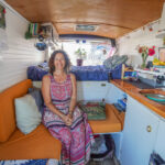 Buddhism and meditation in her van