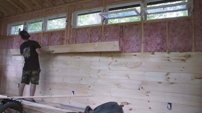 Building A Cabin From Start To Finish via Woodness Goodness on YouTube 0020