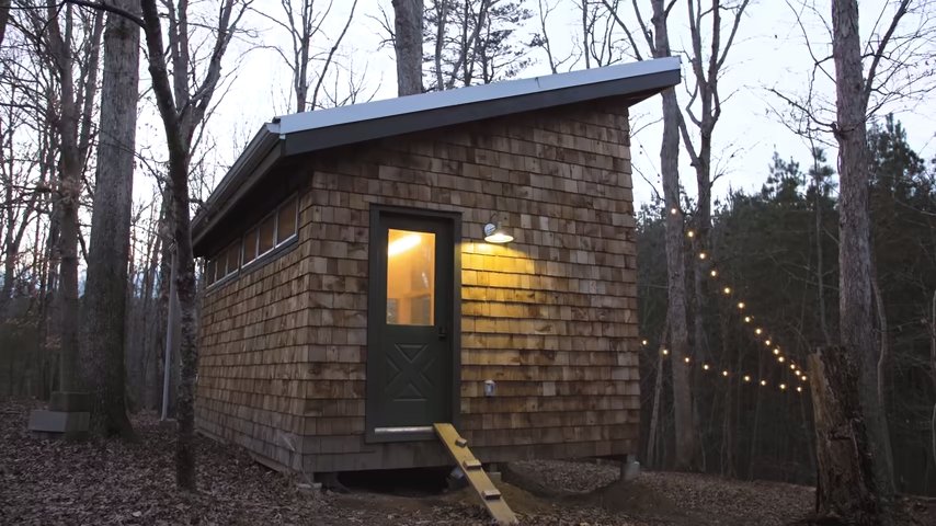 Building A Cabin From Start To Finish via Woodness Goodness on YouTube 0024