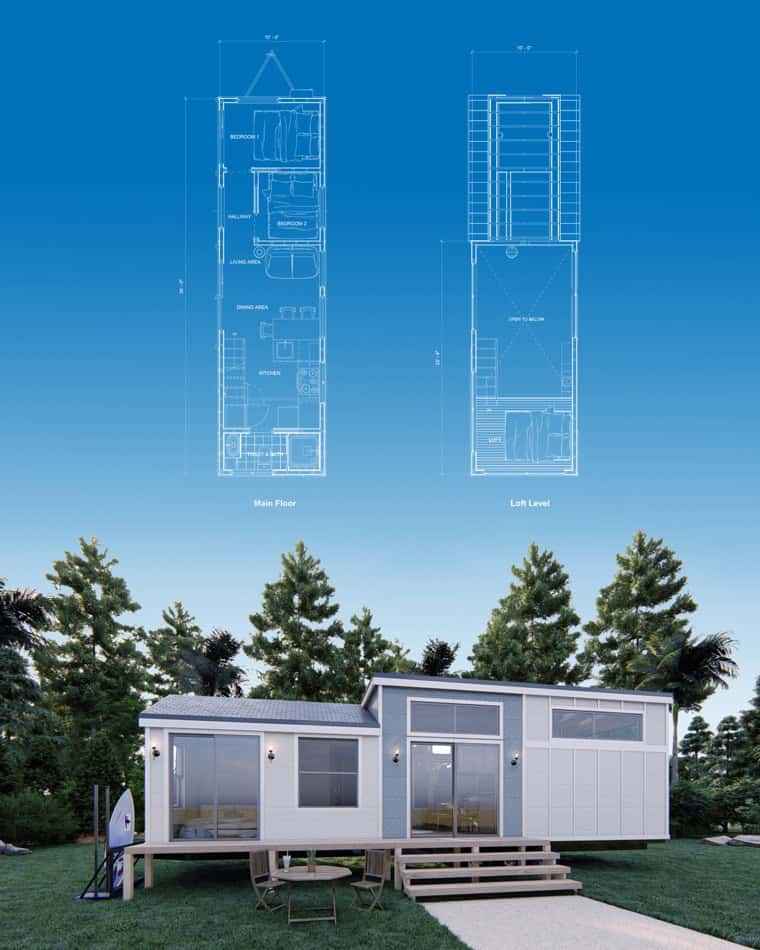 Tiny House on Wheels - Compact Living Space Design.