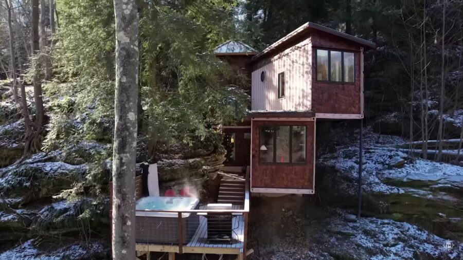 Cantilevered Container Home Between Cliffs.j 6
