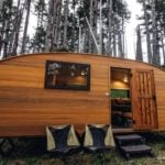 Caravan Trailer Bunk Cabin Getaway in The Woods via Glamping Hub 001