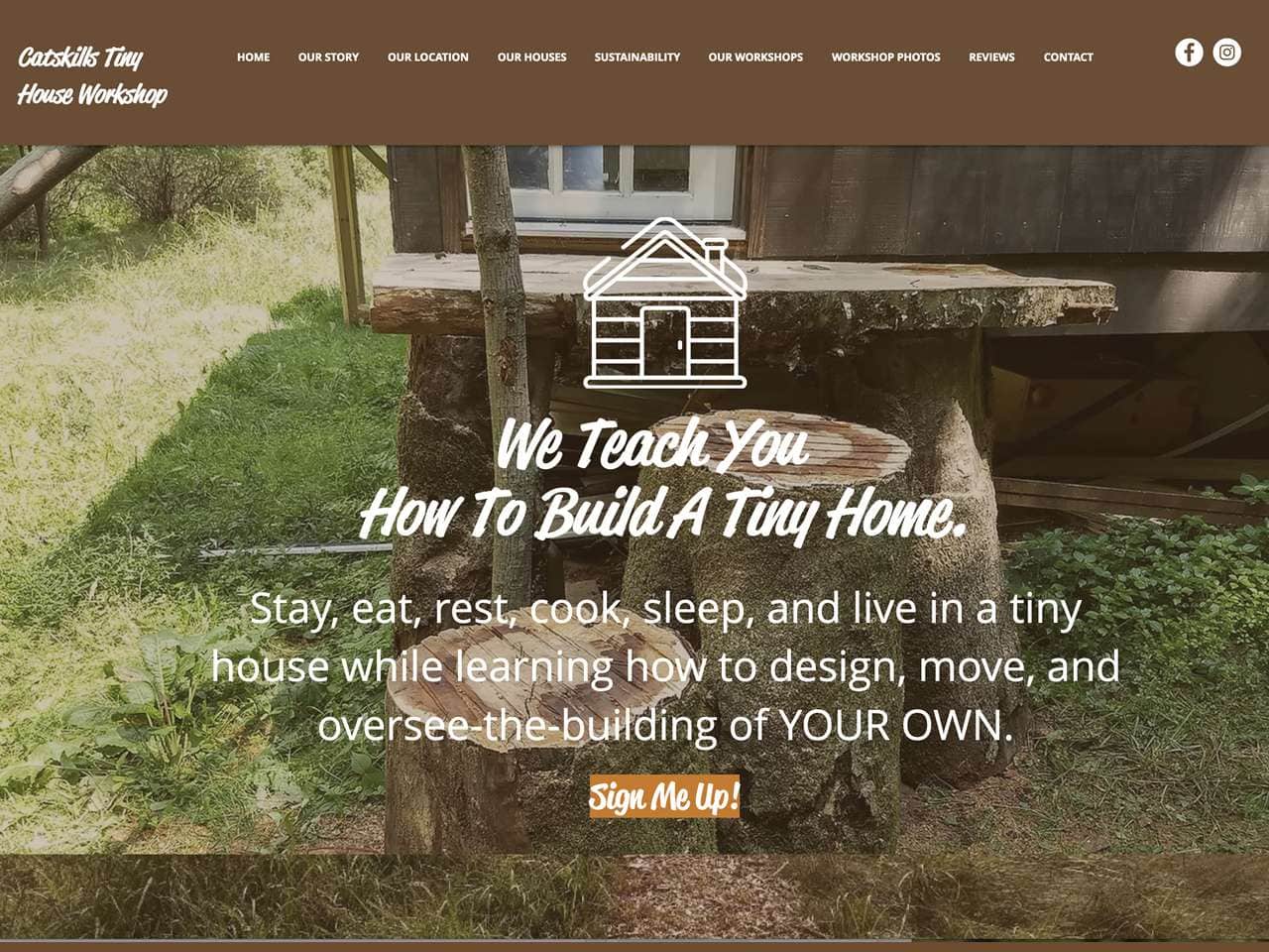Overview of the Catskills Tiny House Workshop event and property