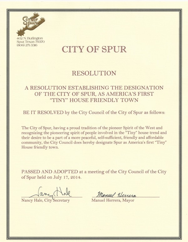 City-of-Spur-Tiny-House-Proclamation-Resolution