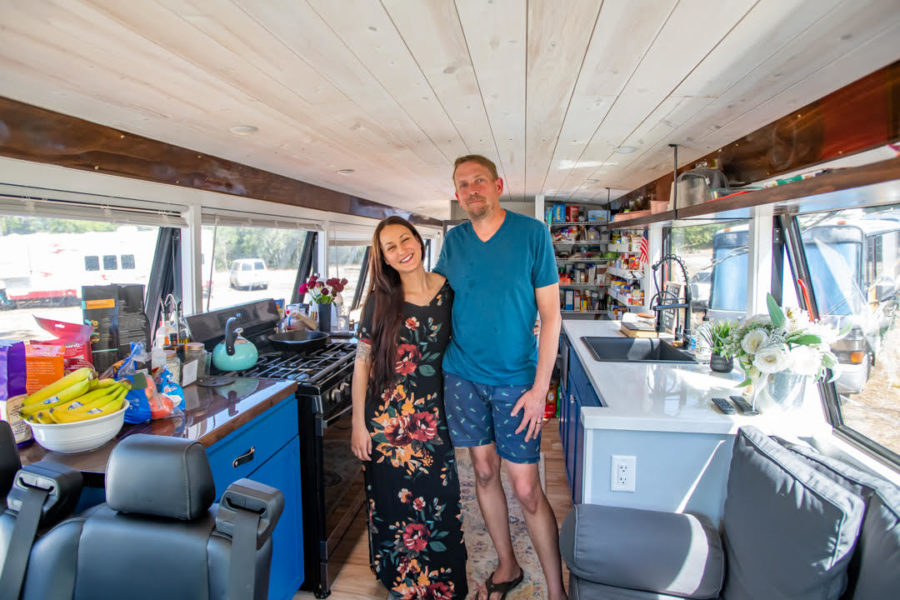 Coach Bus Turned Storage-Packed Tiny Home