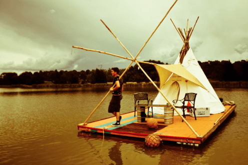 College Student Builds Floating Teepee