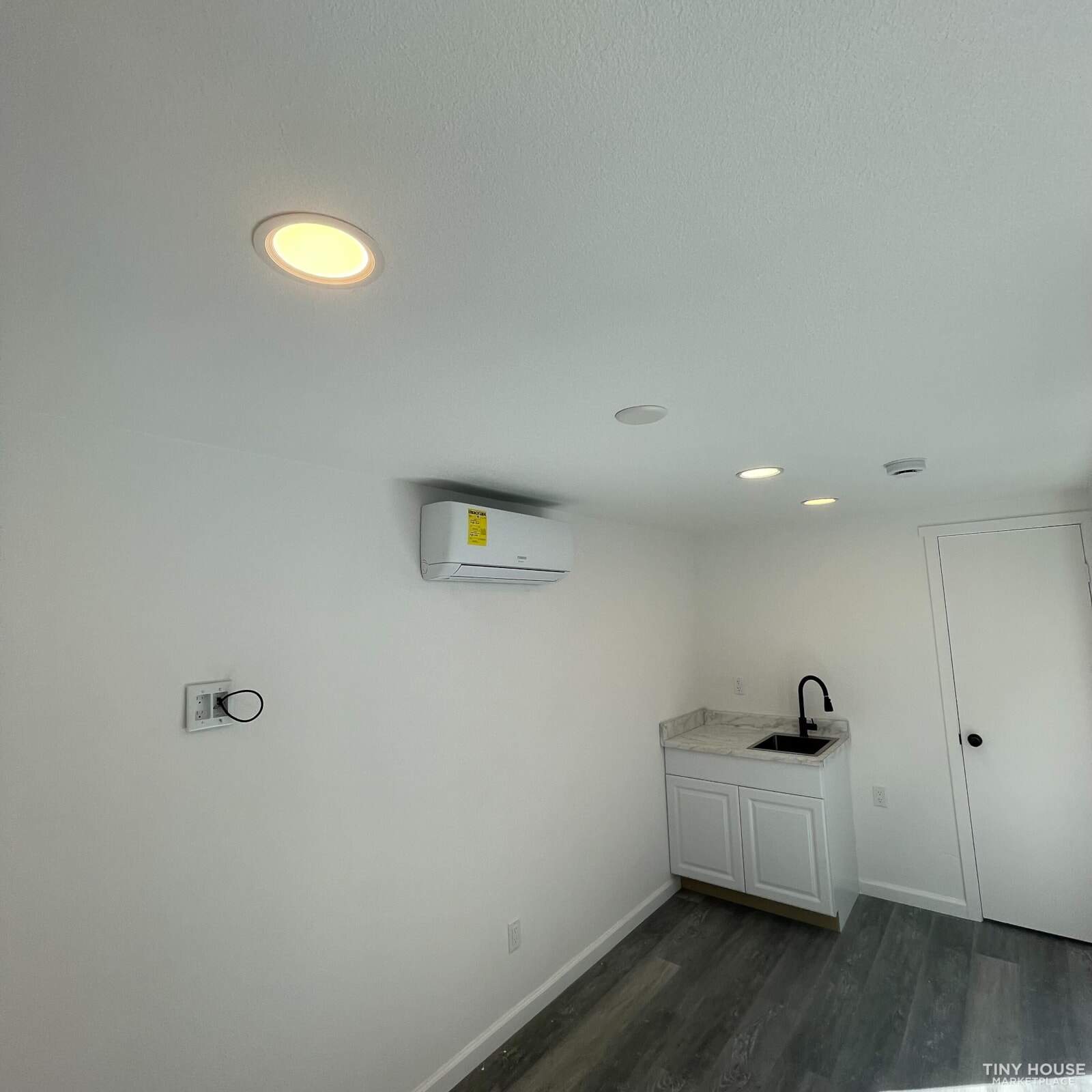 Another exterior view of the Compact Living container home