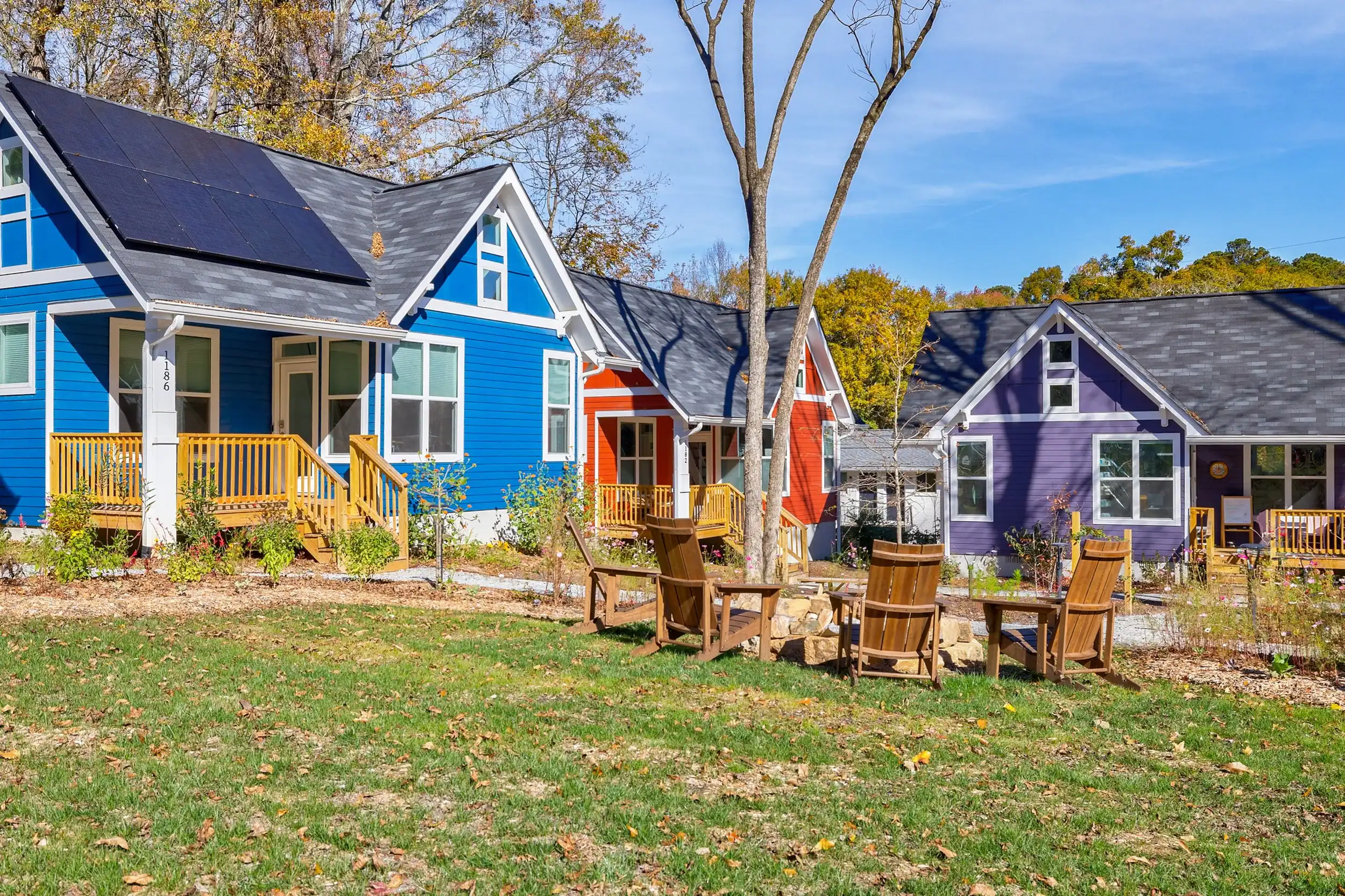 Cottages on Vaughan tiny house community in Clarkston, Georgia